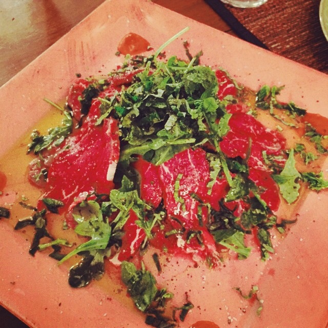 Home Made Carpaccio From Marbled Meat