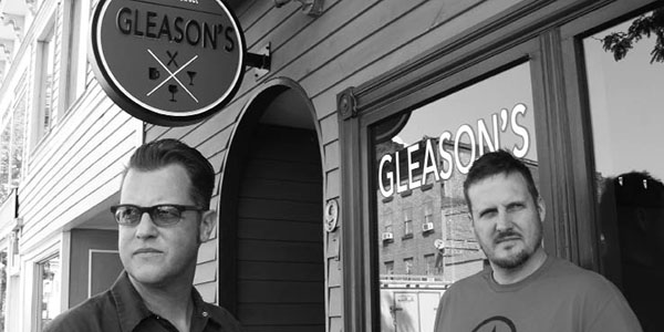 Tim Reinke & John Sharp in front of Gleason's.