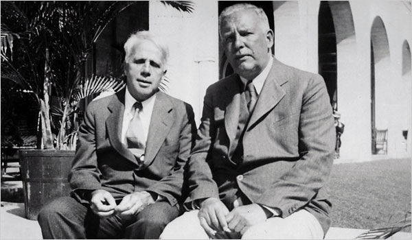 Wallace Stevens, right, with Robert Frost in Key West, circa 1940