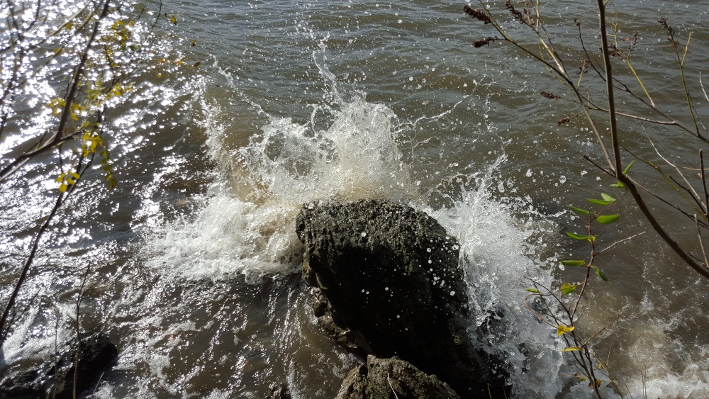 Manitou Point Crashing Waves of the Hudson
